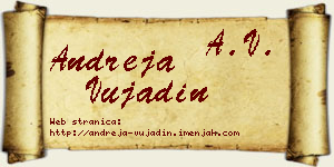 Andreja Vujadin vizit kartica
